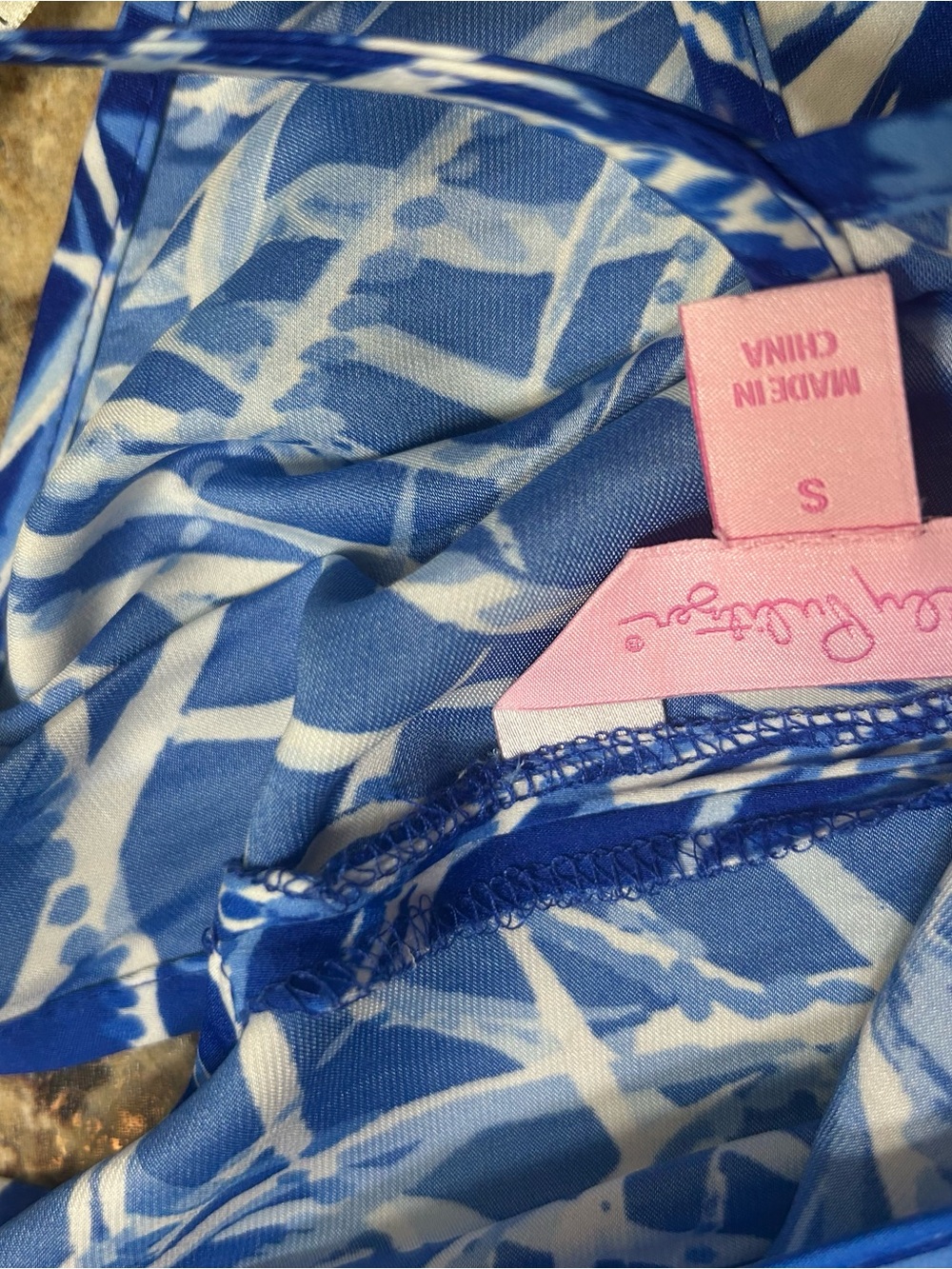 Lilly Pulitzer Dusk Jumpsuit Blue & white Size Small. PTP 18 Gorgeous Blue 💕 - Picture 6 of 7